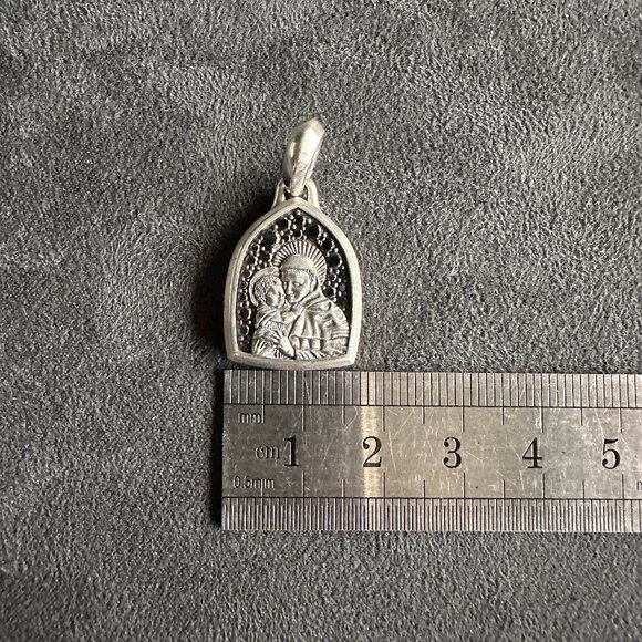 David Yurman St. Anthony Pendant in Sterling Silver & Black Diamonds - Picture 13 of 13
